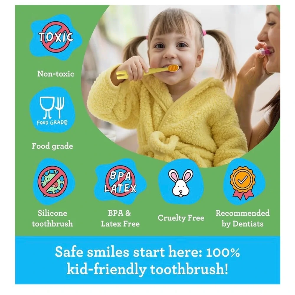 GuruNanda Kids Butter on Gums Giraffe Training Toothbrush